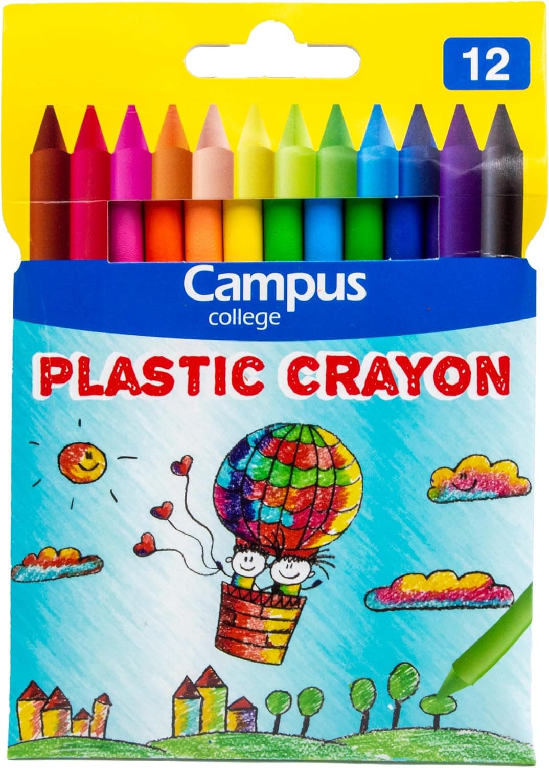 Plásticos e cera marca CAMPUS COLLEGE modelo CERAS CAMPUS PLASTIC CRAYON 12 cores