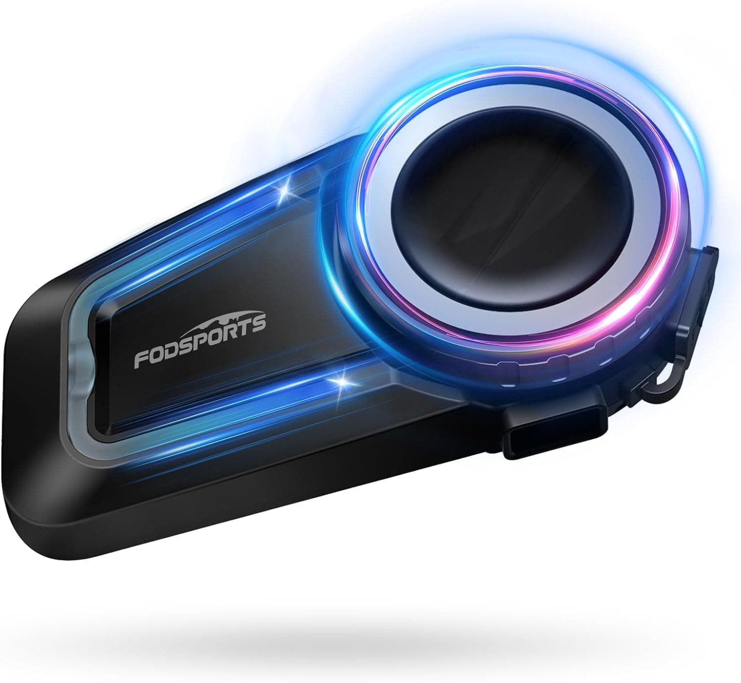 Fodsports FX7 Intercomunicador capacete moto, 10 motociclistas Bluetooth Mesh Intercom, 2000 m sistema de comunicação com função de mistura/IP67/Bluetooth 5.4/rádio FM