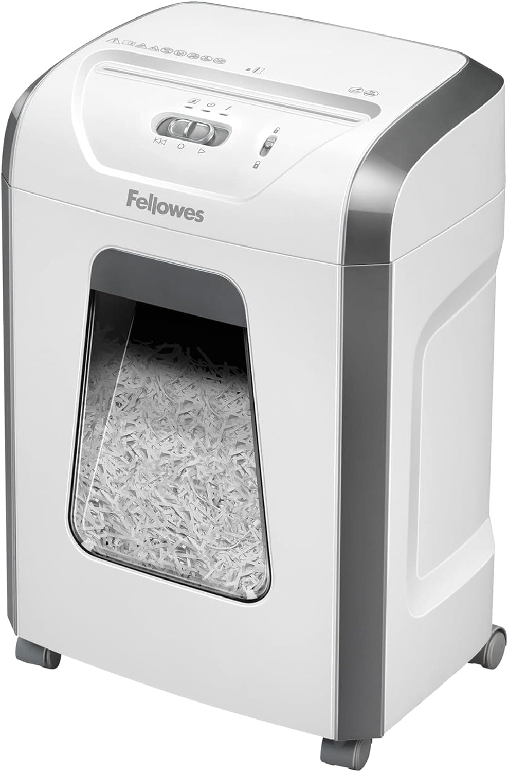 Fellowes Destruidora de papel 15C - trituradora de papel, corte em partículas, destrói até 15 folhas, destruidora de papel de uso pessoal, caixote do lixo removível de 19 l, nível de segurança DIN-P4