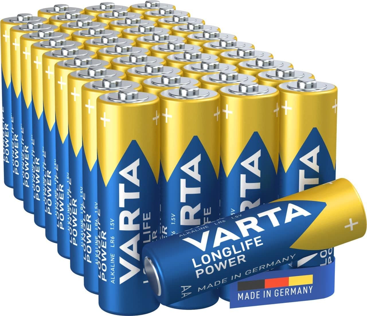Varta Longlife Power AA, caixa de 40 pilhas