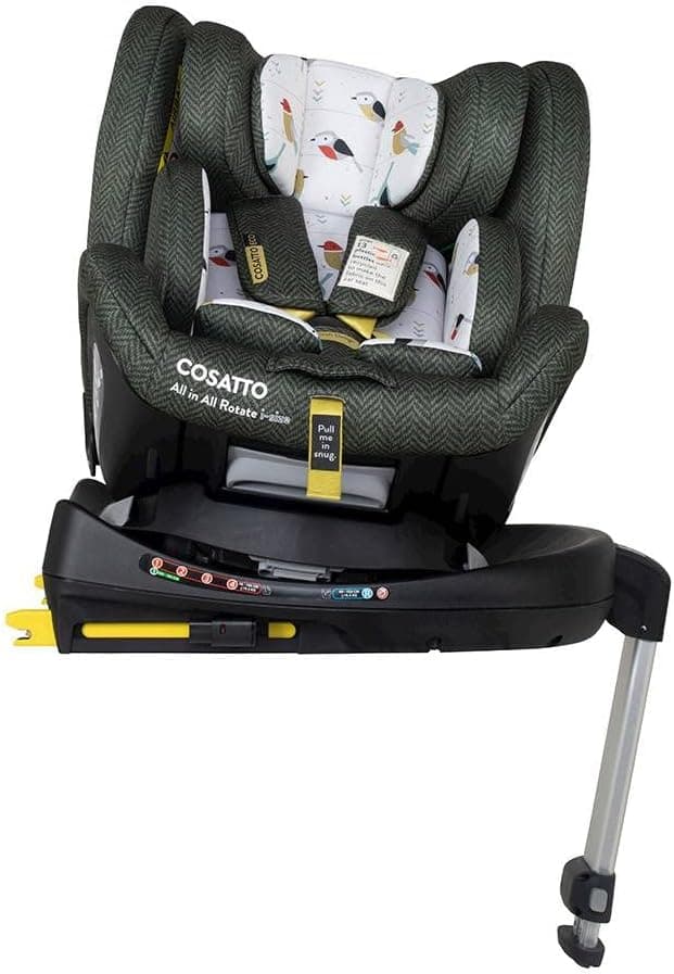 COSATTO Cadeira de carro para bebé grupo 0 1 2 3 Isofix - cadeira de carro giratória 360º removível, cadeira de carro All in All Rotate iSize, cadeira de carro infantil contra-marcha de 0 a 36 kg