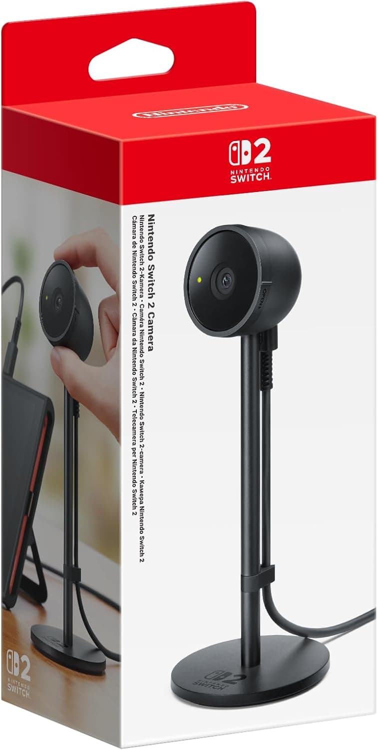 Câmara HD Nintendo Switch 2 com microfone integrado e conexão USB-C