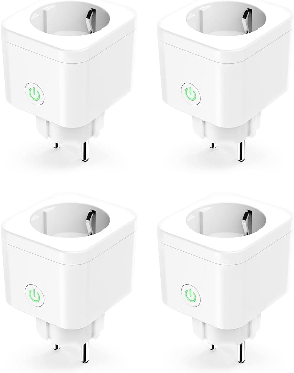 Refoss Mini tomada inteligente, WiFi tomada compatível com Alexa e Google Home, com controlo remoto e de voz, função de programação e temporizador, 4 peças