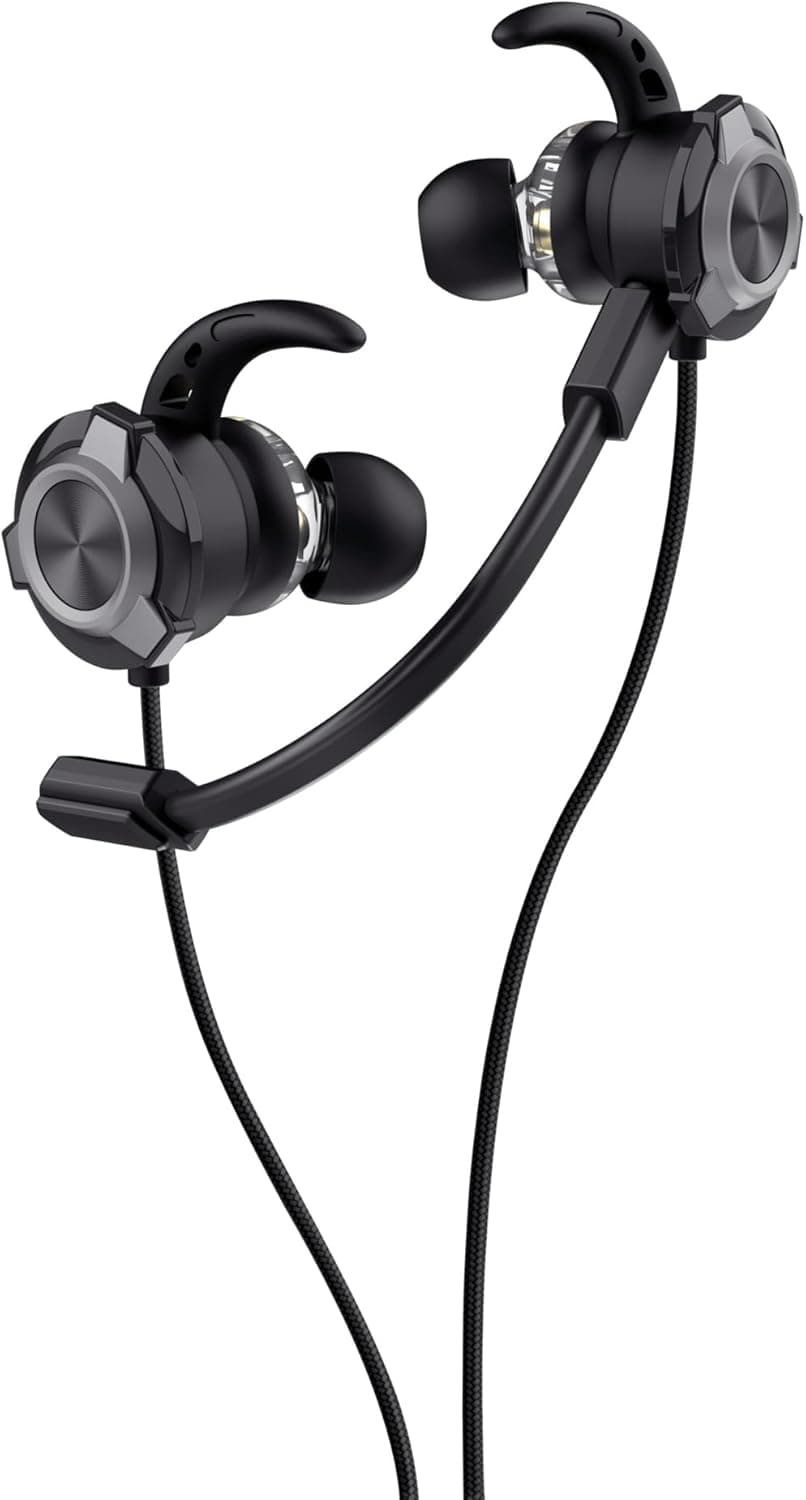 Trust GXT 406 Pine auriculares Gaming intra-aurais com cabo para Nintendo Switch PS5 PS4 Xbox PC, Earbuds para videojogos In Ear com microfone, controlos online, capa rígida, preta