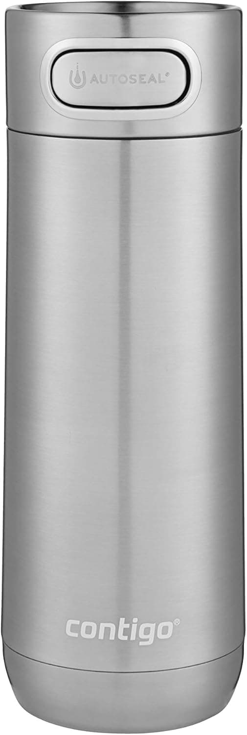 Contigo Luxe Autoseal caneca térmica de viagem, caneca de café em aço inoxidável, garrafa térmica, copo hermético, máquina de lavar louça, caneca com tampa sem BPA, fácil de limpar, Stainless Steel,