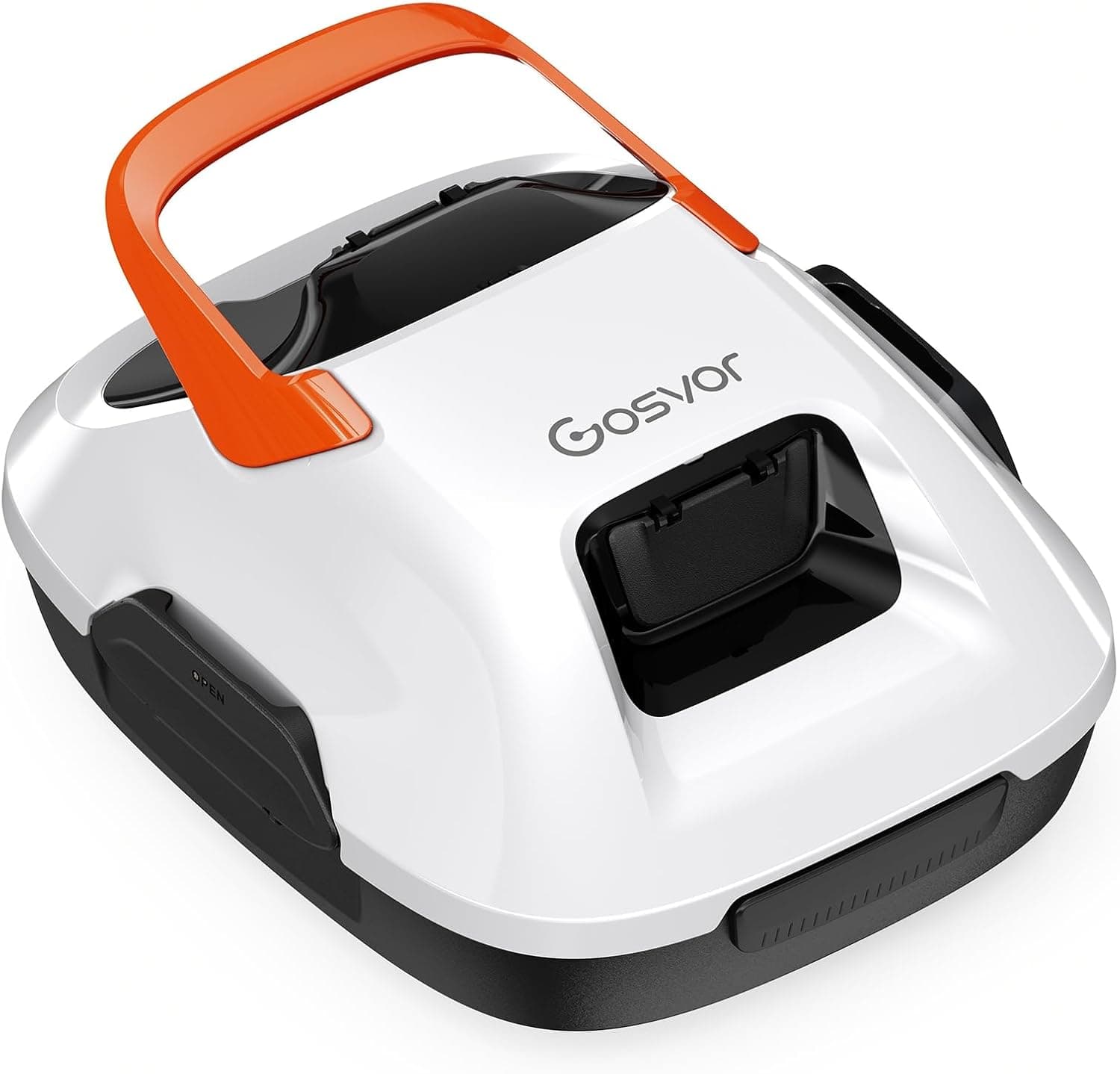 Gosvor Robô de piscina com bateria, limpador automático de piscinas com motor duplo, até 90 min de tempo de funcionamento, fácil de usar, 3,4 kg leve, aspirador sem fios ideal para
