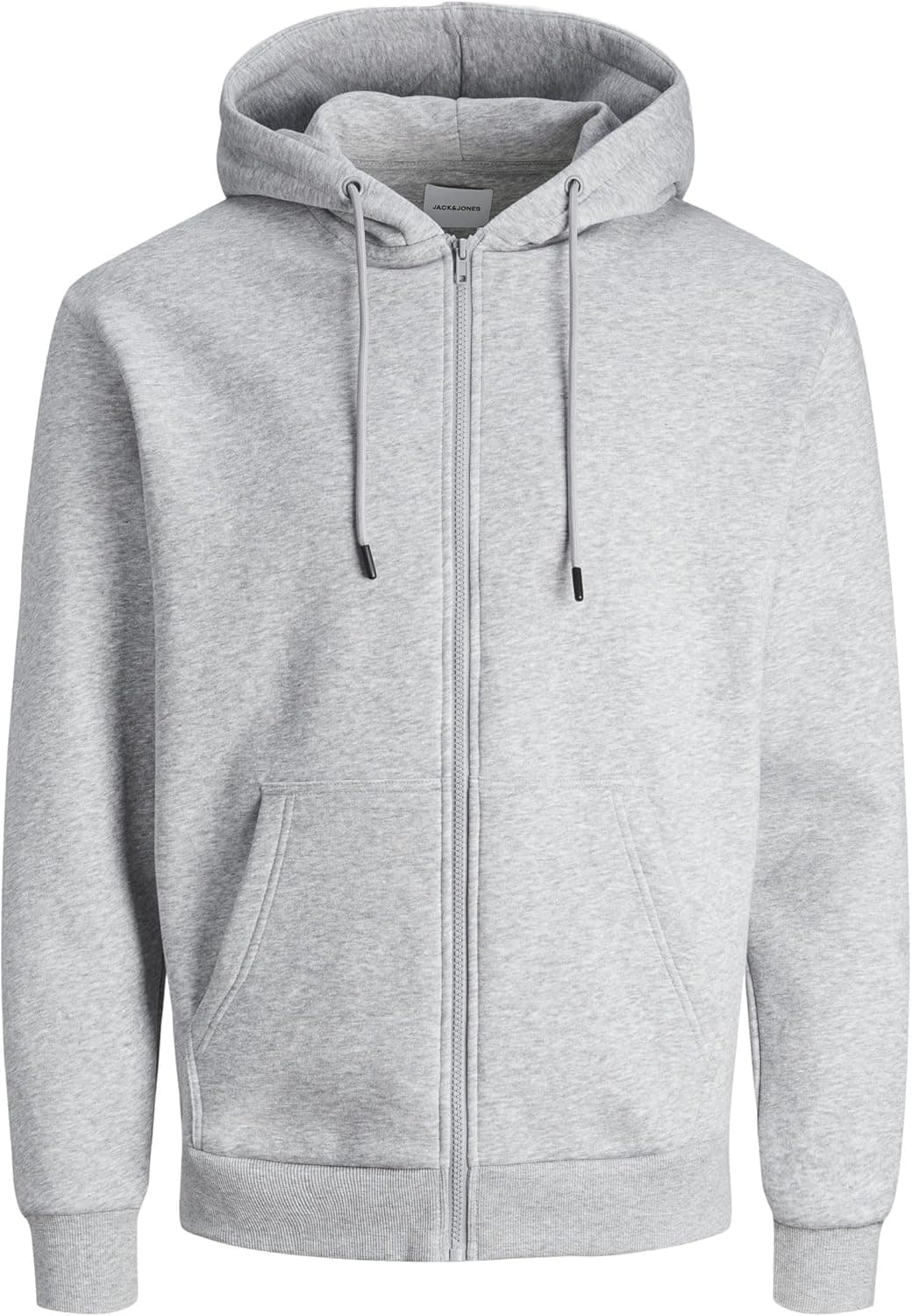 JACK & JONES Zip Hoodie Plain Casaco com capuz para homem