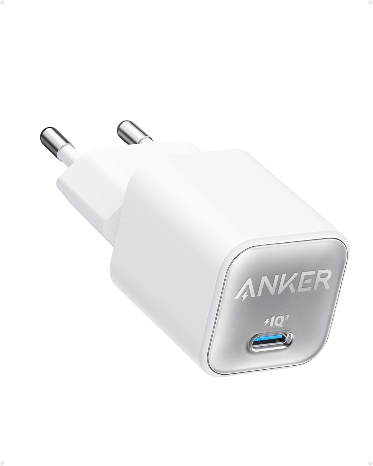 Anker Carregador USB C GAN 30 W, carregador iPhone 511 (Nano 3), rápido PIQ 3.0 PPS, compatível com iPhone 16/16 Plus/16 Pro Max/15/14/13/12, Samsung Galaxy, Pixel 4/3, iPad, Macbook Air