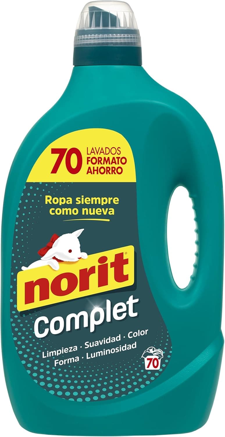 Norit Complet | Detergente líquido para roupa eficiente e protetor das cores 70 lavagens 3500 ml