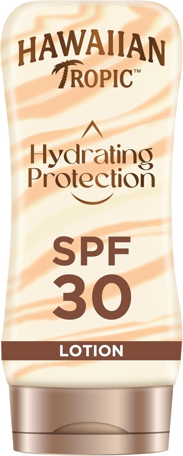 Hawaiian Tropic Hydrating Protection | Loção solar hidratante SPF30 resistente à água, 180 ml