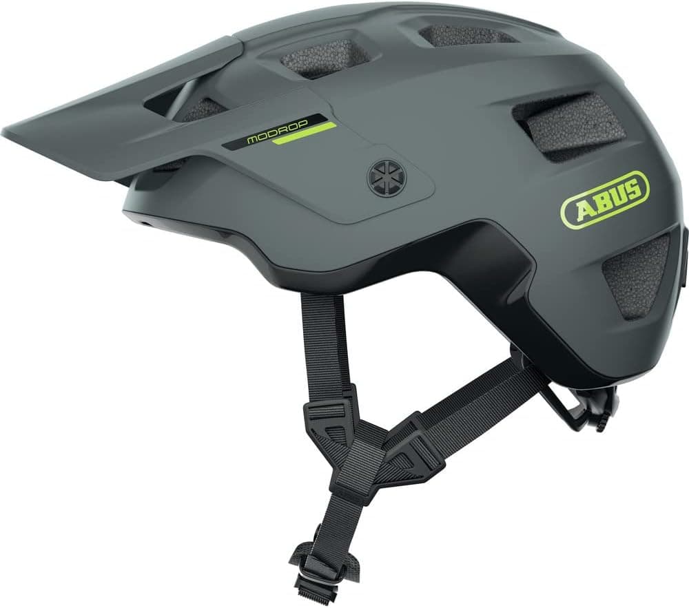 Capacete de ciclismo de montanha ABUS MoDrop - Capacete de bicicleta robusto com boa ventilação para ciclistas de montanha - ajuste individual - Unissexo
