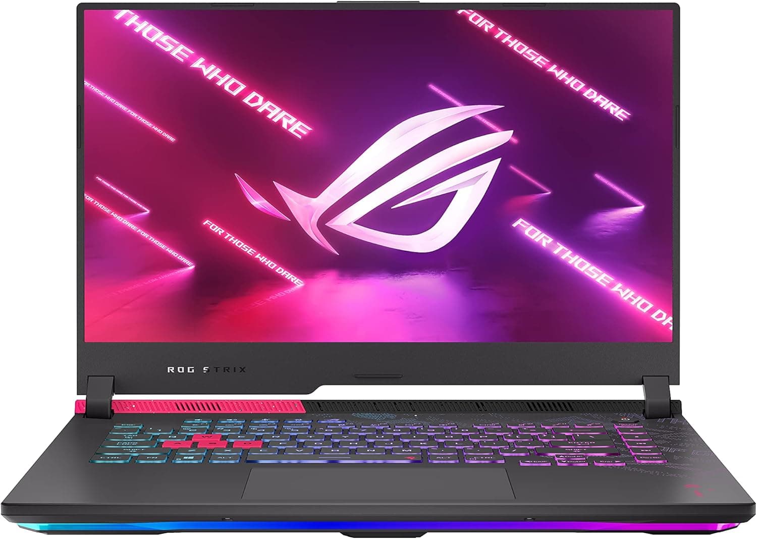 ASUS ROG G513QR-HF120 Computador portátil FullHD de 15,6", 300 Hz (Ryzen 7 5800H, 32 GB RAM, 1 TB SSD, NVIDIA RTX 3070, 8 GB, sem sistema operativo), rosa punk elétrico - The eclado QWERTY espanhol