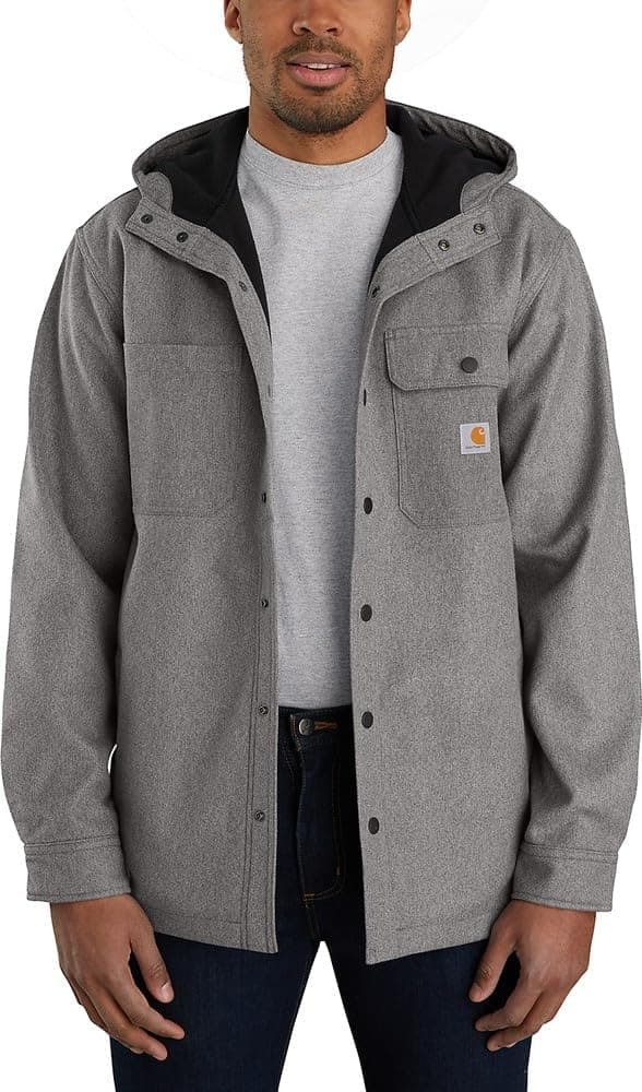 Carhartt Rain Defender Relaxed Fit Heavyweight Hooded Shirt Jac camisa com capuz de peso pesado homem