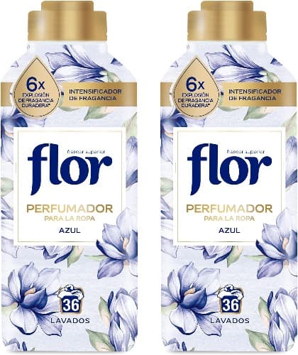 Flor Azul - Amaciador Perfumador para roupa (36 lavagens) - 720 ml x 2