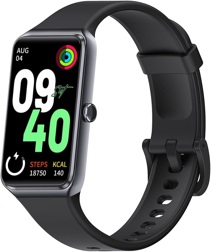 Smartwatch com ecrã de 1,47 polegadas, rastreador de fitness, relógio inteligente com pressão arterial, pedómetro, monitor de frequência cardíaca, compatível com Android e