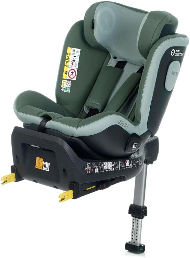 Jané iXpert, Cadeira de carro iSize com Isofix, de 40 a 105 cm, de 0 a 4 anos, ambos os sentidos de marcha, rotação de 360º, redutor recém-nascido, tapeçaria removível, verde