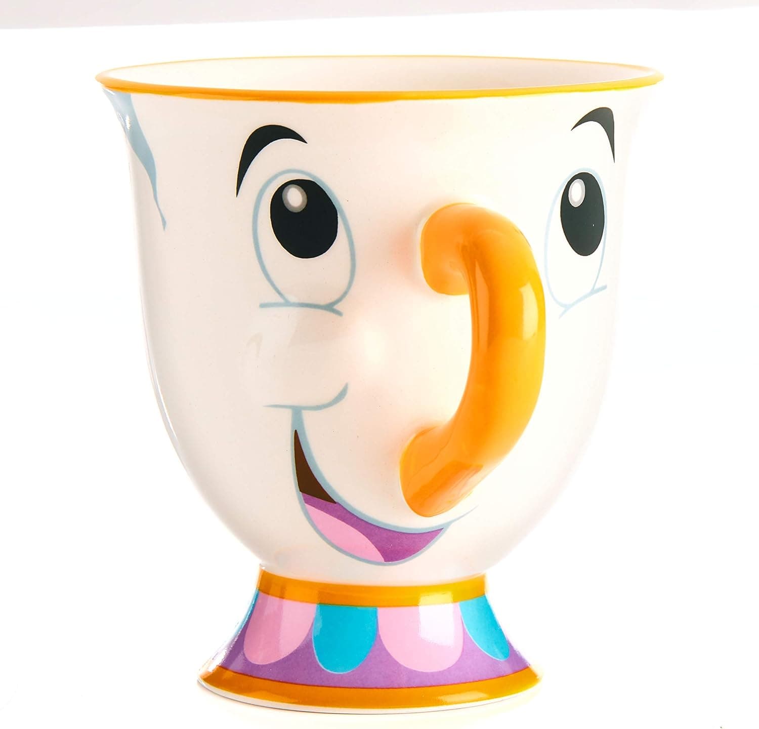 Caneca Chip da Bela e da Fera - Merchandising oficial Disney pintado à mão, adicione ao seu conjunto de chá