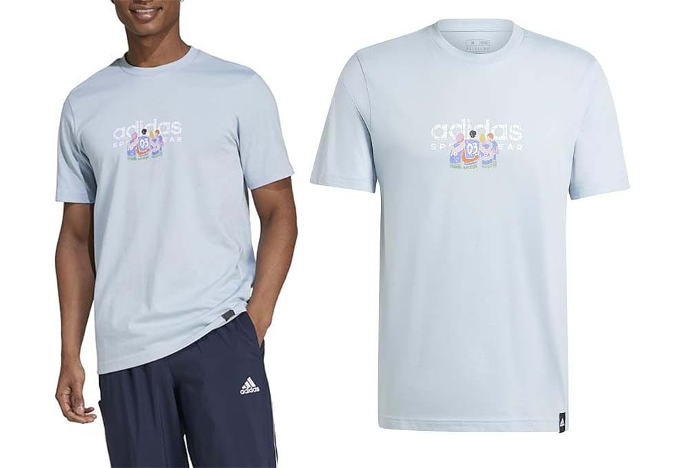 adidas Homem Codes Linear Graphic, T-shirt para homem, XL