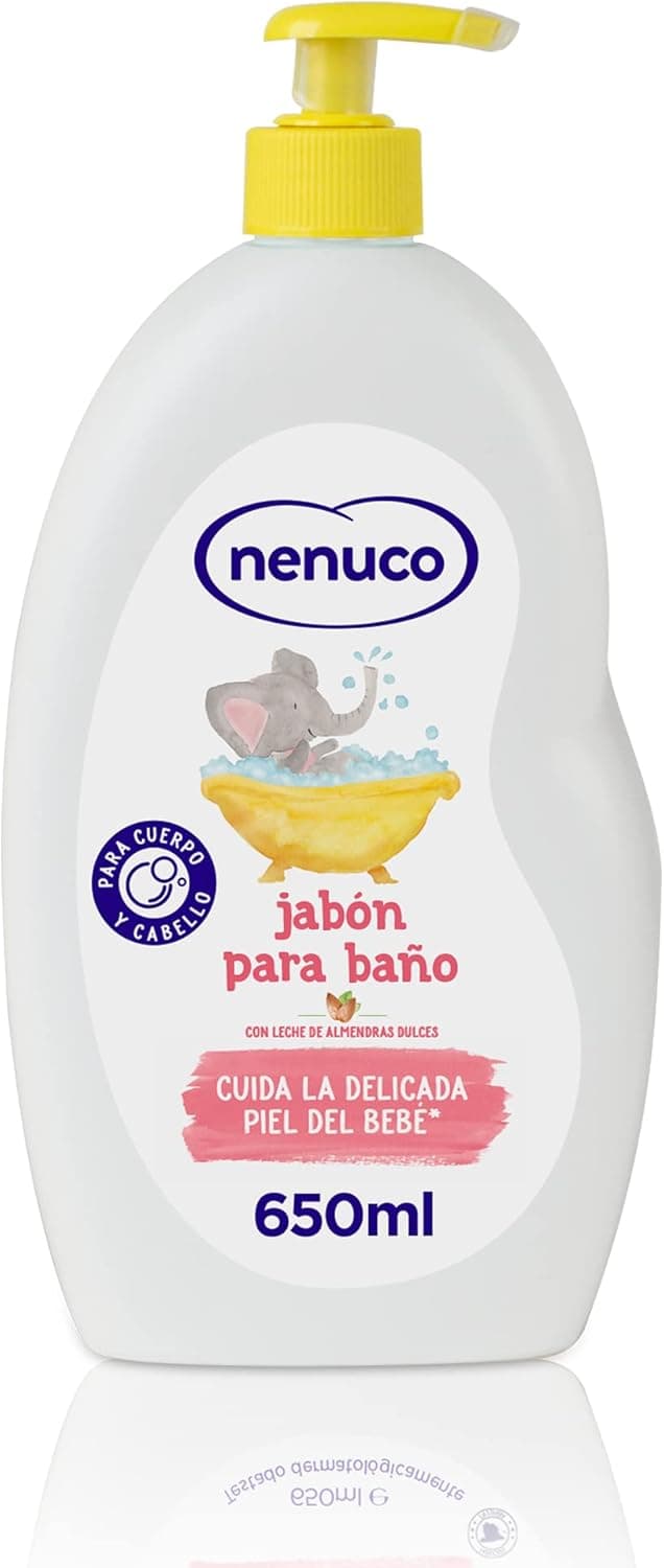 Nenuco Bath Soap | Sabonete líquido com leite de amêndoas doces para corpo e cabelo, 650 ml