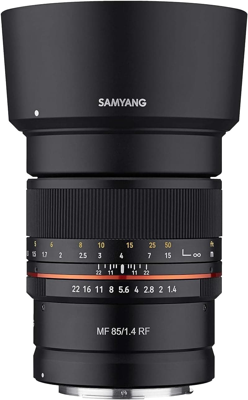 Samyang Lente telephoto de alta velocidade selada para câmaras Canon R sem espelho de 85 mm F1,4