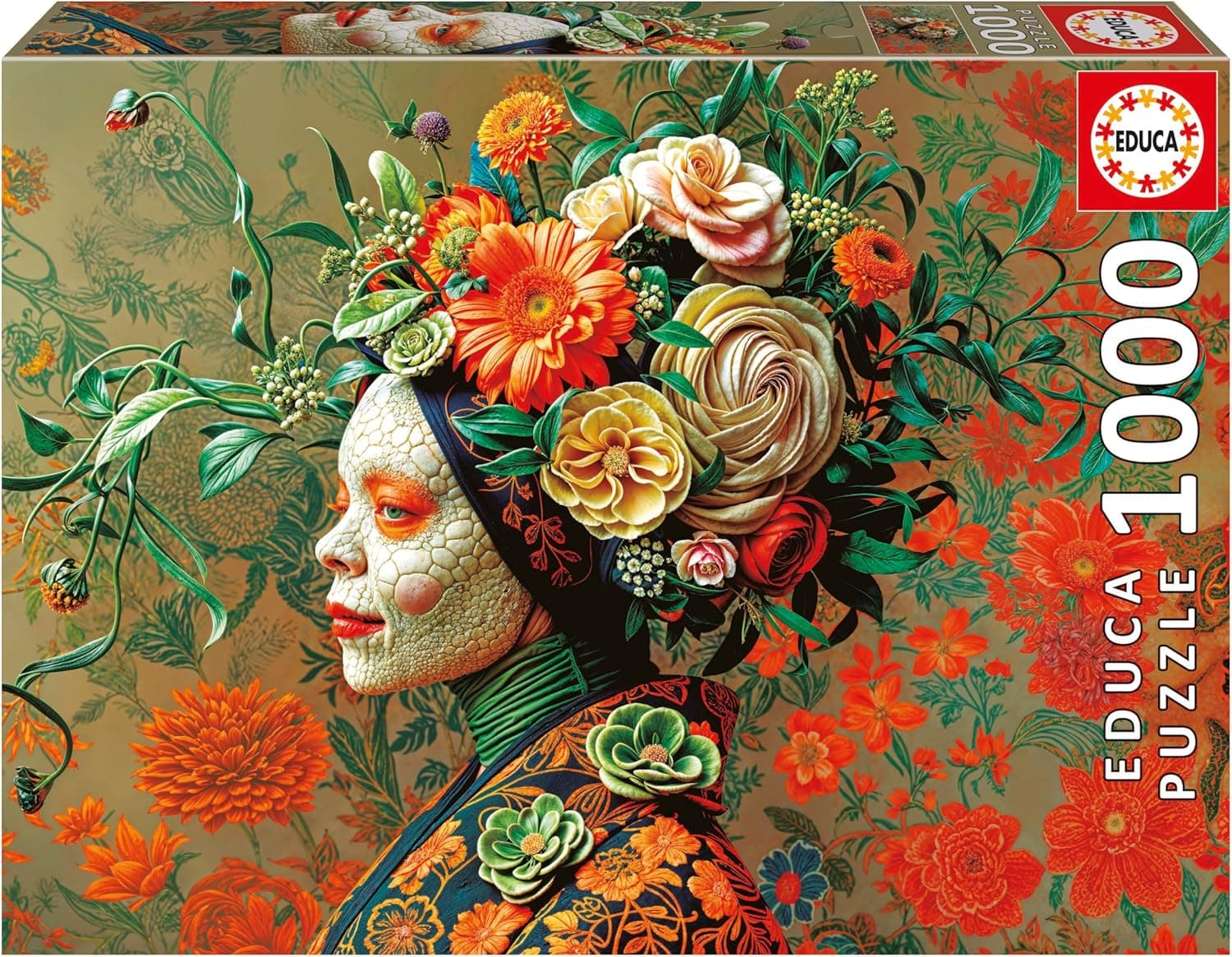 Educa - Puzzle de 1000 peças para adultos | rainha lagarto. Inclui cola Fix Puzzle. Medidas: 68 x 48 cm. 14 Anos (20233)