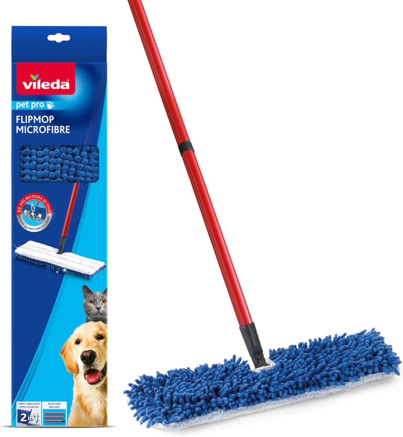 Pet Pro Microfibra universal | roupa plana | três vezes mais remoção de pelos de animais de estimação | fácil de inserir | 100% microfibra, uso a seco em várias superfícies, lavável na máquina.