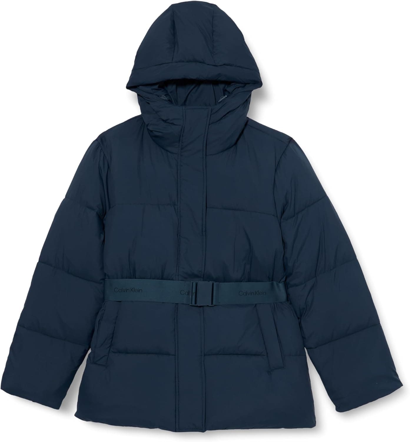 Calvin Klein Casaco acolchoado para mulher logótipo Belt Short Puffer com cinto