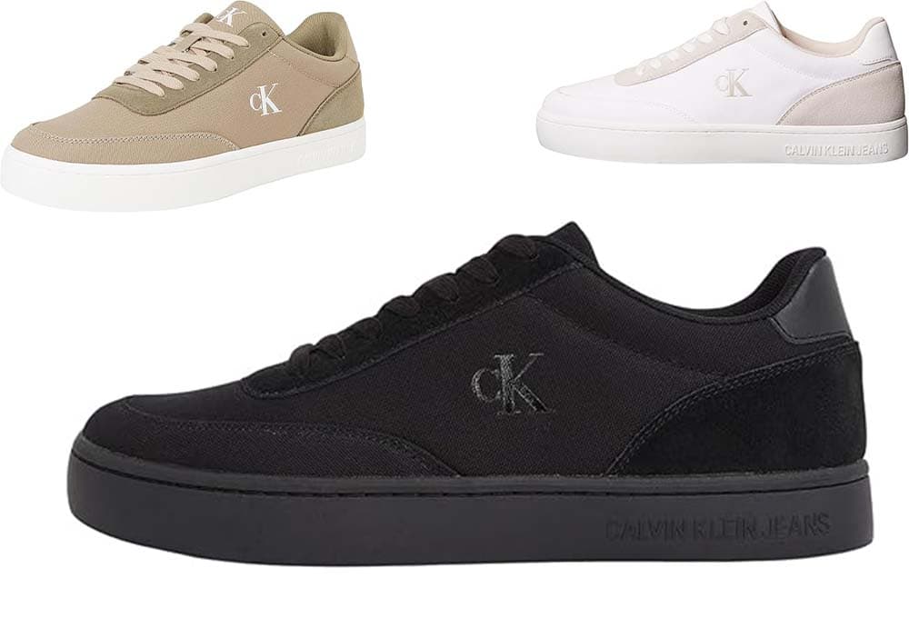 Calvin Klein Sneaker com sola clássica para homem Canvas Low Top