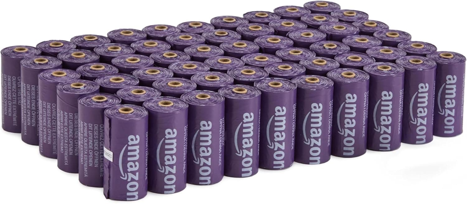 Amazon Basics - Sacos de lixo para cães sem dispensador, lavanda, 900 sacos (60 embalagens de 15 sacos)