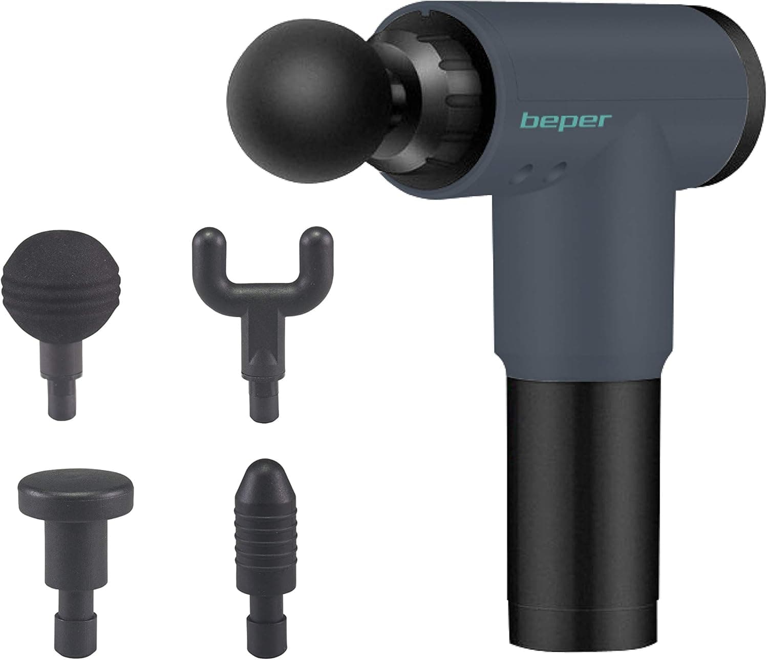 BEPER P302MAS001 Pistola de massagem, massajador de percussão recarregável massajador de percussão profundo para relaxamento recuperação fadiga, massajador de mão elétrico com 6 velocidades