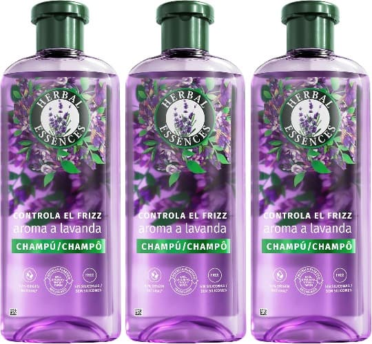 Herbal Essences Controla o Frizz champô aroma a lavanda, 350 ml, hidratante e suave x3