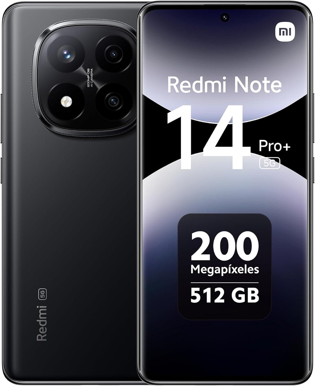 Xiaomi Redmi Note 14 Pro+ 5G, Smartphone de 12 + 512 GB, ecrã de 6,67" AMOLED FHD+ 120Hz, Snapdragon 7s Gen 3, câmara de 200 MP, HyperCharge 120W, 5110 mAh, carregador não incluído