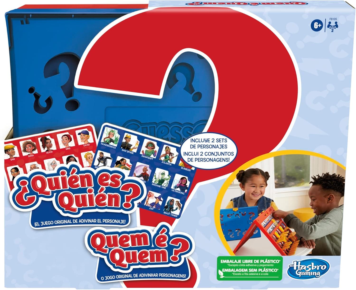 Hasbro Gaming Quem é Quem? – Jogo de Adivinhar Personagens e Super-Heróis, para 2 Jogadores, Ideal para Crianças a partir dos 6 Anos
