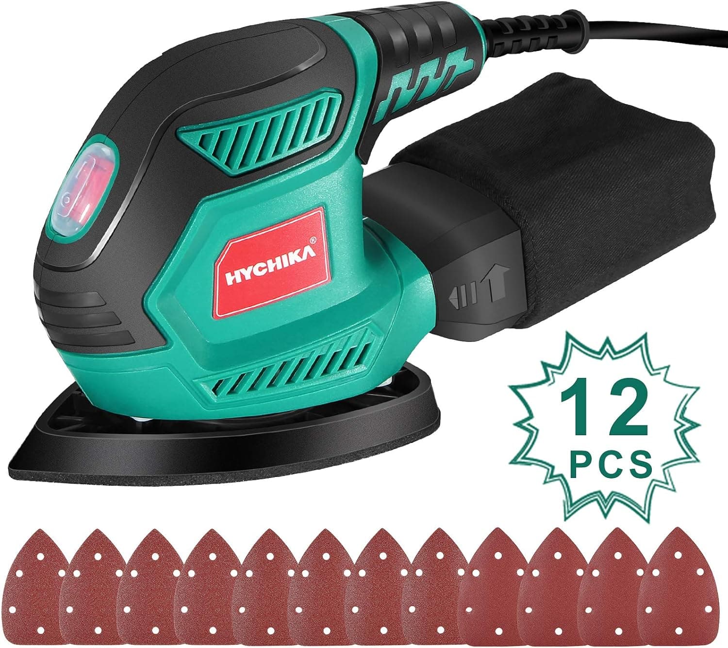 HYCHIKA Lixadeira de madeira, 200 W lixadeira elétrica 14000 RPM com motor de cobre puro