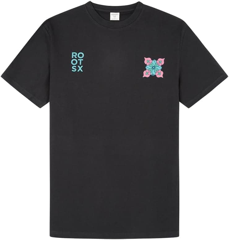 Springfield Roots Flowers | T-shirt preta para homem