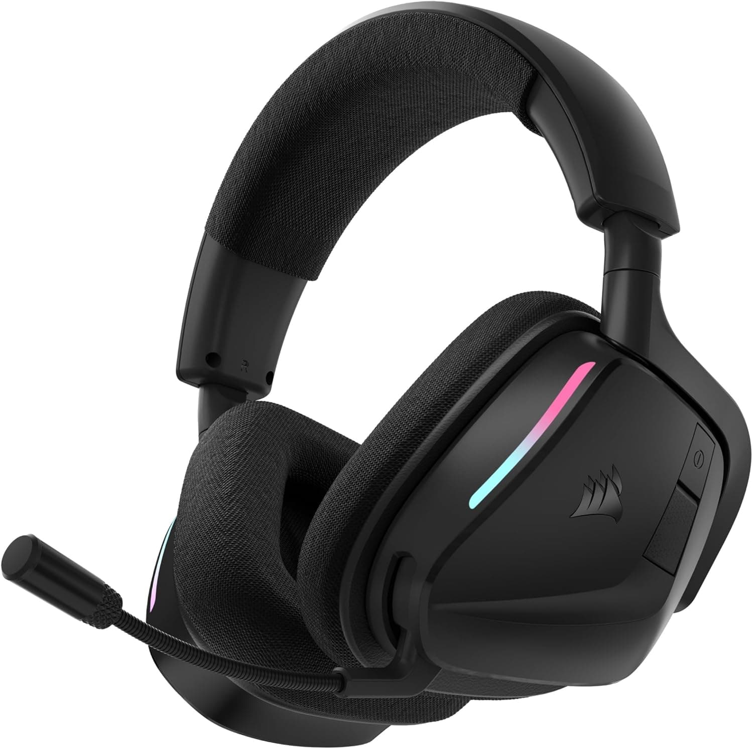 CORSAIR VOID v2 Auriculares sem fios para jogos com Bluetooth para PC, PS5, PS4, Switch e telemóvel, Dolby Atmos, bateria de 70 horas, sem fios de banda dupla, carregamento rápido - carbono