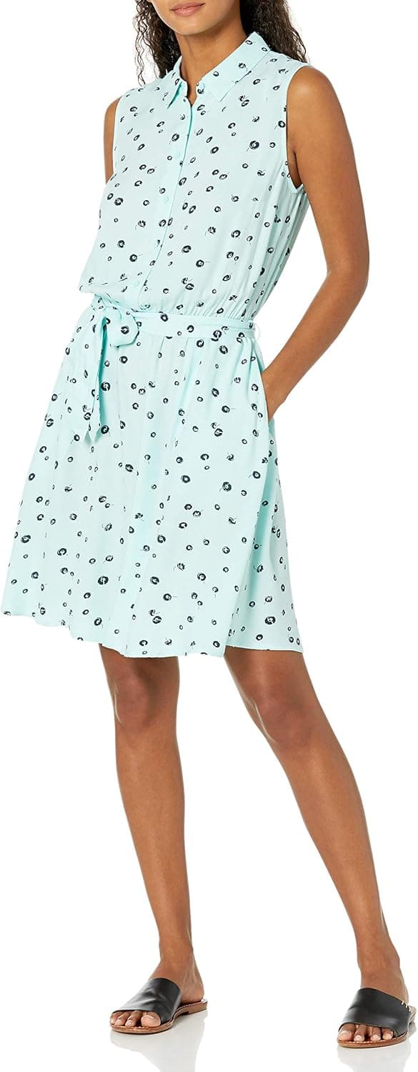 Amazon Essentials | Vestido camisa sem mangas de corte relaxado para mulher