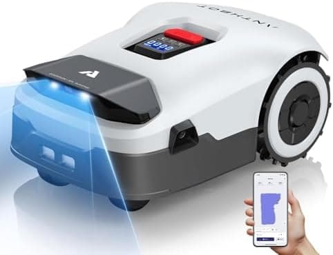 ANTHBOT Genie Robot corta-relvas sem cabo periférico máximo. 900 m², Full Band RTK & 4 olhos 3D visão, gestão de 20 zonas, prevenção inteligente de obstáculos com IA e cuidado com o relvado