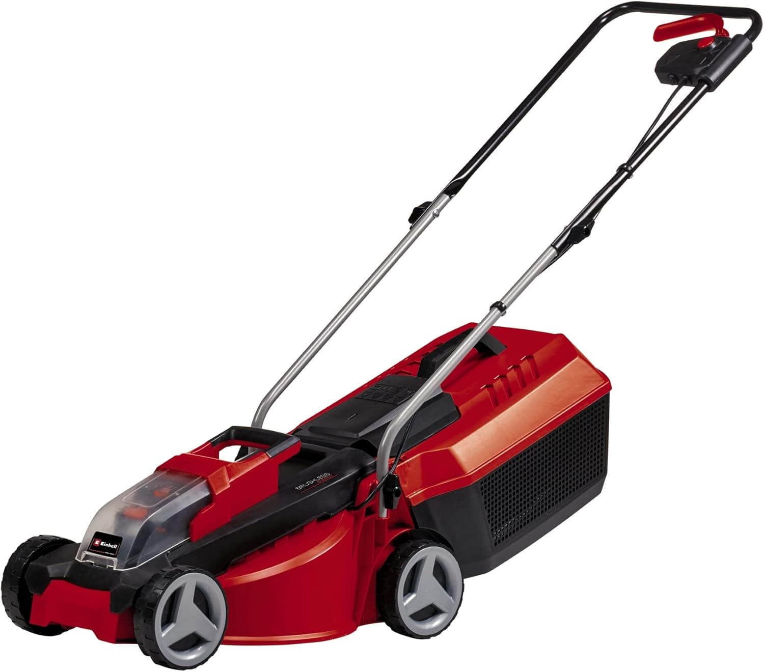 Einhell Corta-relvas a bateria GE-CM 18/30 Li-Solo Power X-Change (18 V, 30 cm de largura de corte, até 150 m², Brushless, saco coletor de 25 l, 30 - 70 mm de altura de corte, sem bateria)