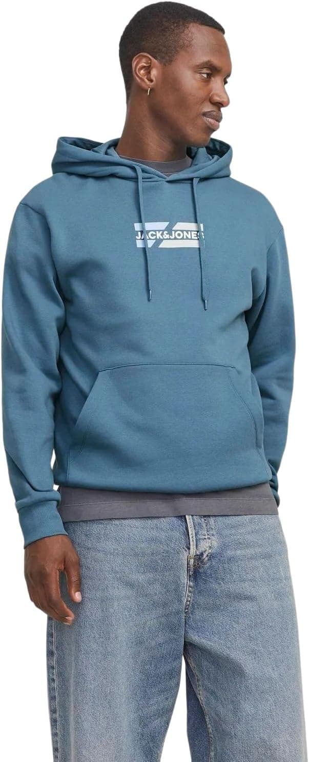 JACK & JONES Jjecorp Capuz de Suor Gráfico Noos Camisola para Homens