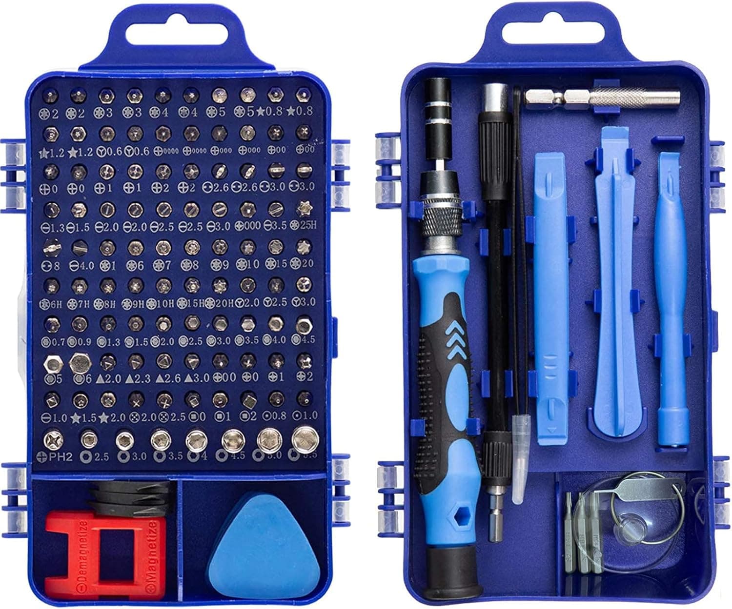 HPMAISON 122 in 1 | Conjunto de chaves de precisão magnéticas para eletrónica com base de memória, 122 peças