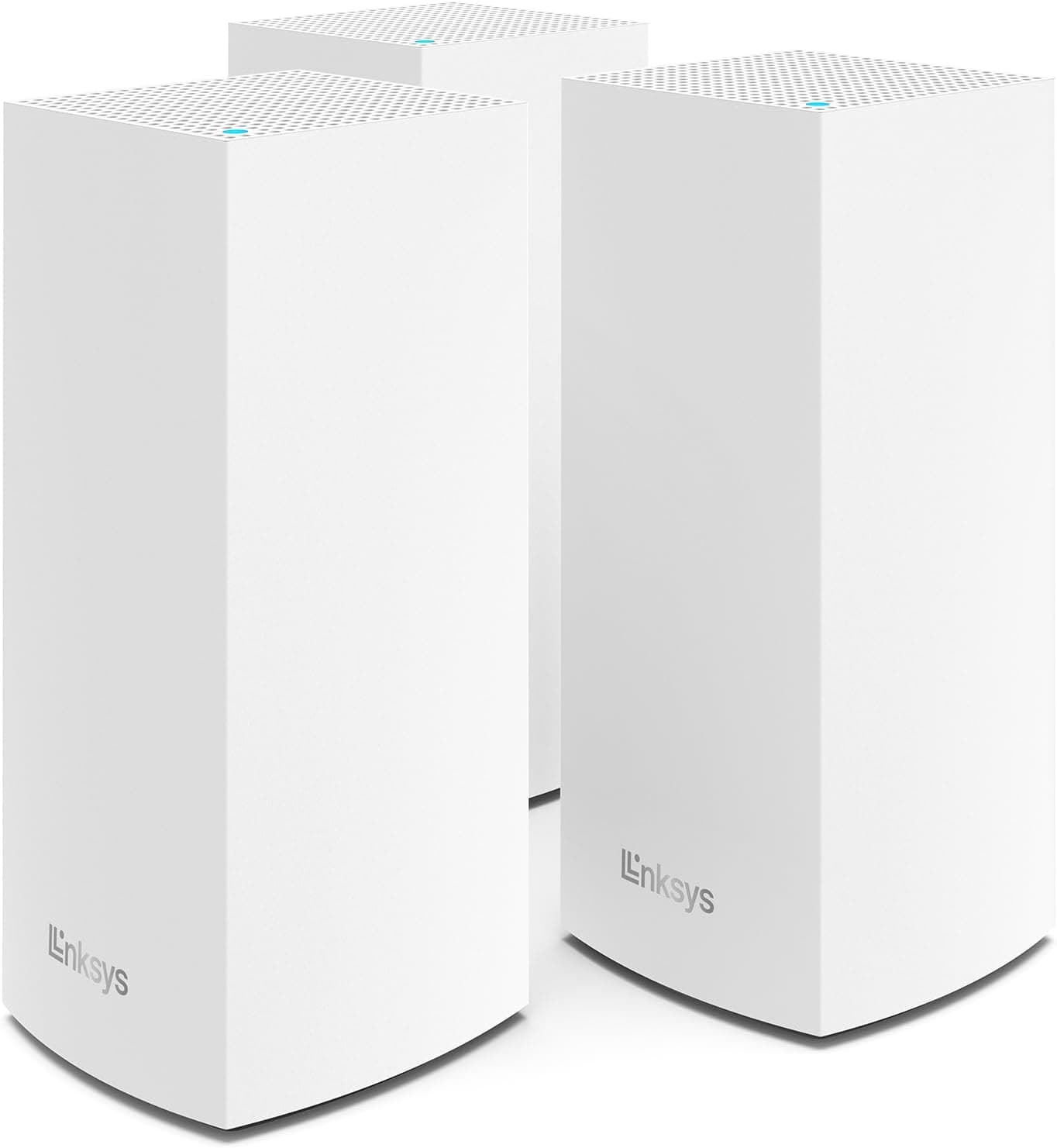 Linksys Velop MX12600 Sistema Wi-Fi de 6 malha tribanda (AX4200), router WLAN, repetidor, extensor com cobertura de até 830 m², 3,5 vezes mais rápido, mais de 120 dispositivos, pacote de 3, branco