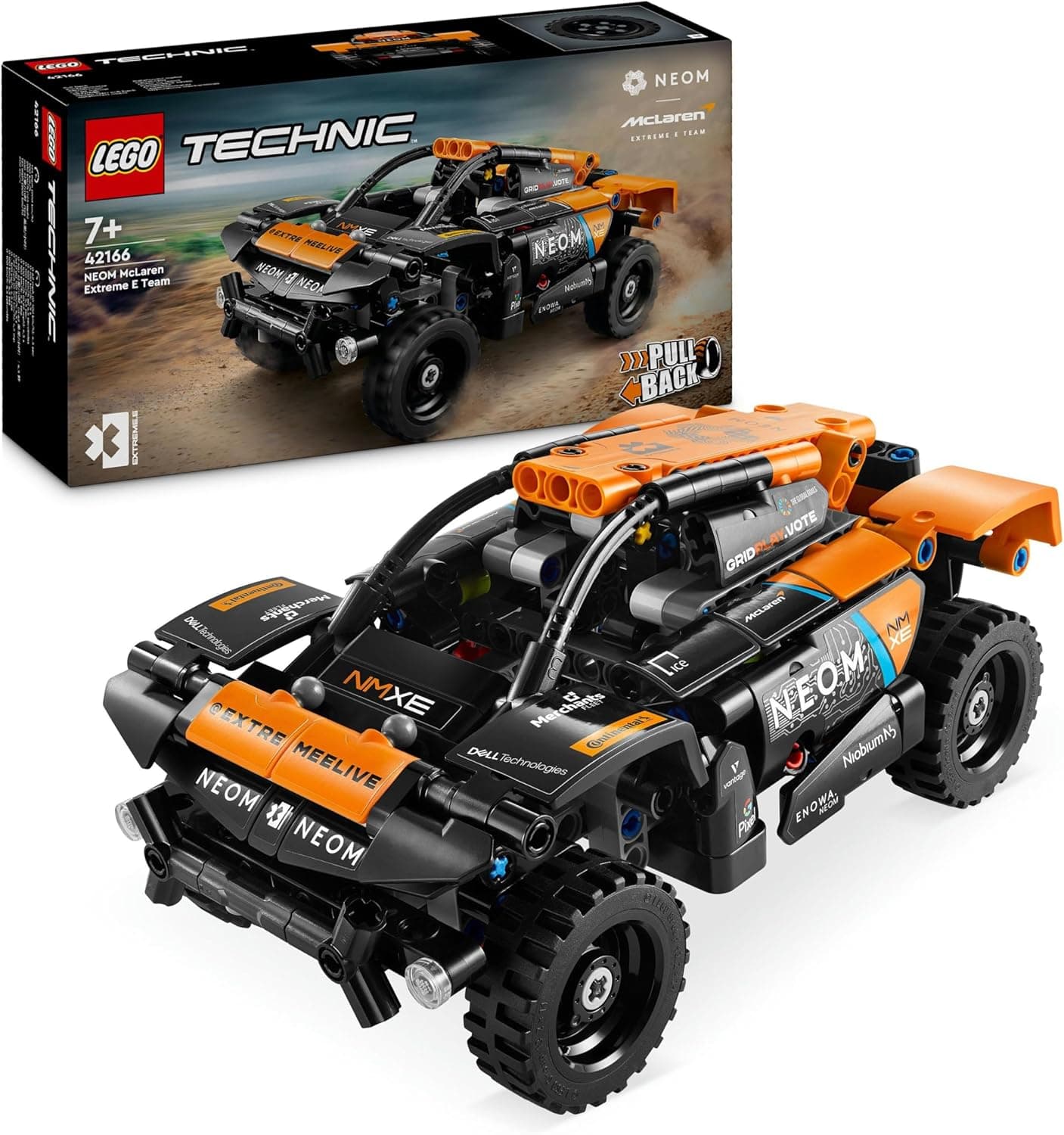 LEGO Technic NEOM McLaren Extreme E Race Car | Carro de construção todo-o-terreno com tração manual para crianças a partir dos 7 anos