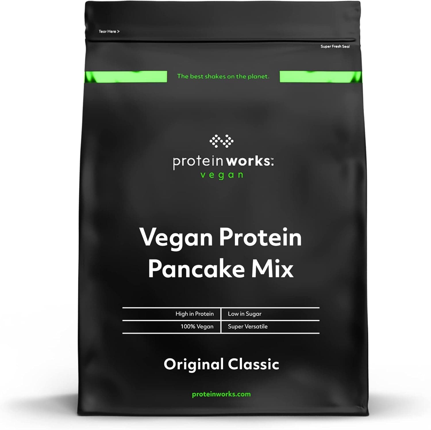 The Protein Works Panquecas proteicas veganas | alto em proteínas, 4 tipos de proteínas vegetais, baixo açúcar | 1000 g