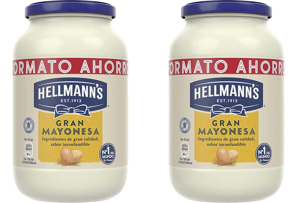 Hellmann's Frasco de maionese grande, 825 ml x 2