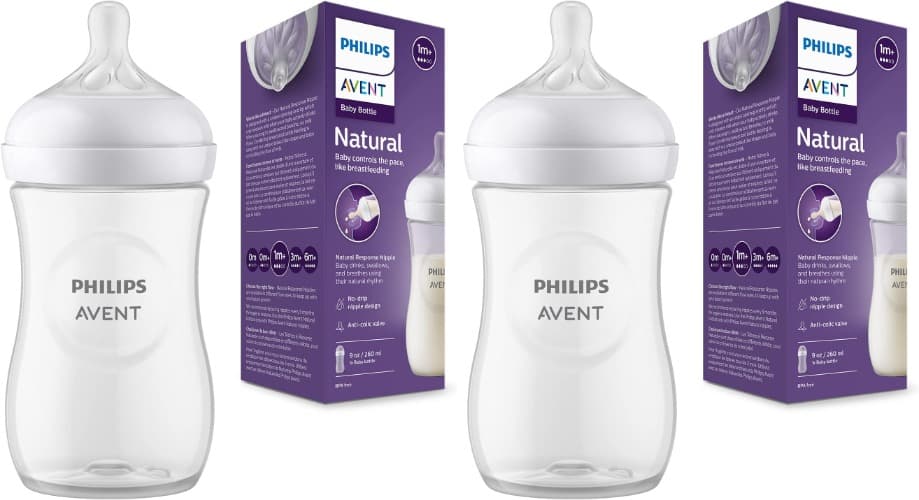 Philips Avent Biberón Natural Response: biberón para bebés recién nacidos de 260 ml, sin BPA, a partir de 1 mes (modelo SCY903/01) 260ml 1 unidad (Paquete de 1)