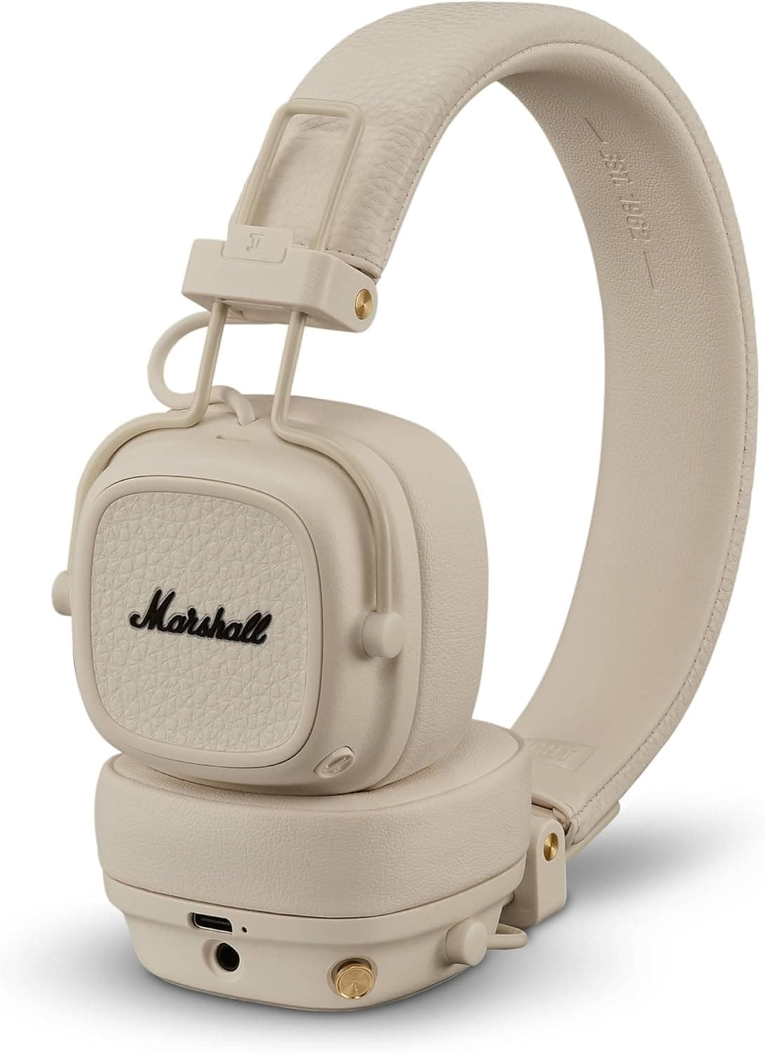 Marshall Major V Auriculares sem fios Bluetooth, 100 horas de reprodução - creme