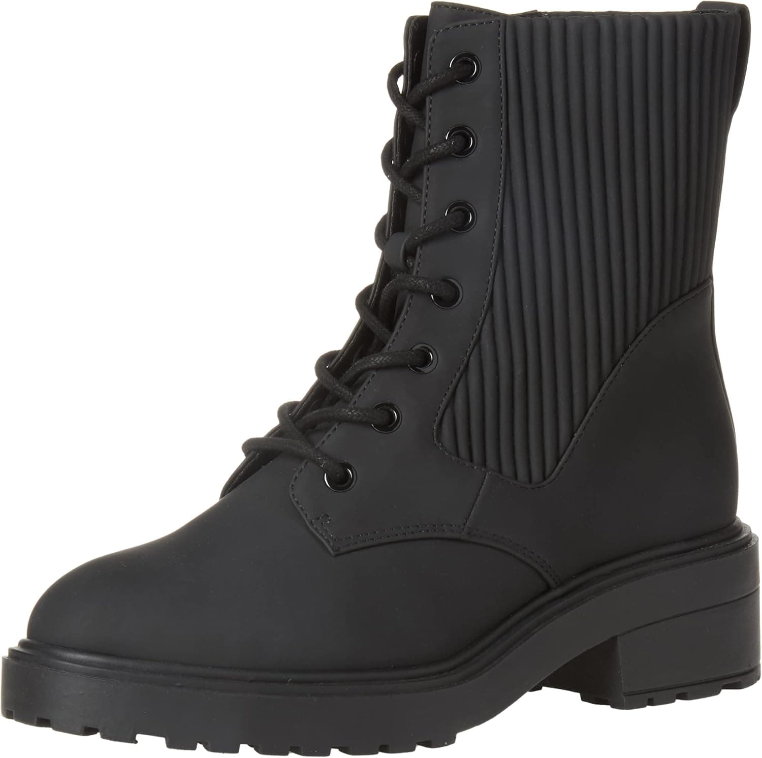 Amazon Essentials Bota de combate de borracha com sola grossa mulher