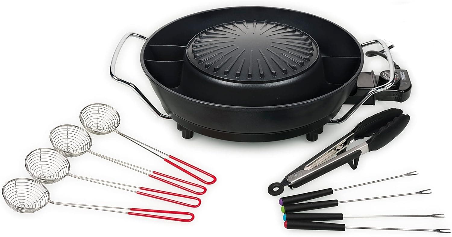 Tristar PZ-9131 Churrasco coreano Hot Pot, acessórios incluídos, 3 L, 4 pessoas, 1 800 W