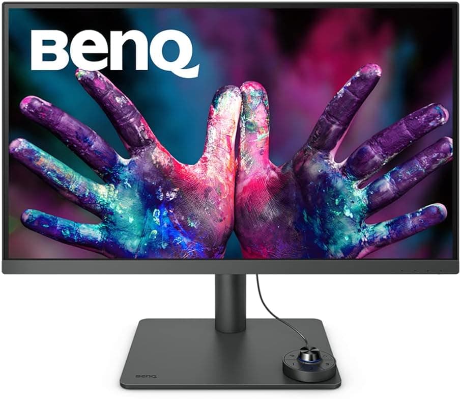 BenQ PD2705U Monitor de design (tecnologia AQCOR, 27 polegadas, 4K UHD, IPS, cor panorâmica P3, carregamento USB-C, DP / HDMI, KVM, altura ajustável), compatível com MacBook